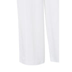 YAYA | Geweven high waist broek met wijde pijpen en naaddetails - crispy white - 01-301206-507