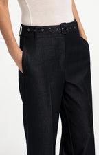 YAYA | Woven Trousers Belt Cat Black