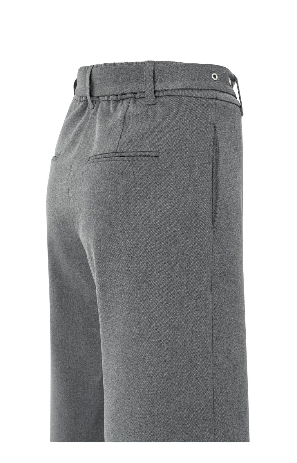 YAYA | Wide Leg Broek Anthracite Melange