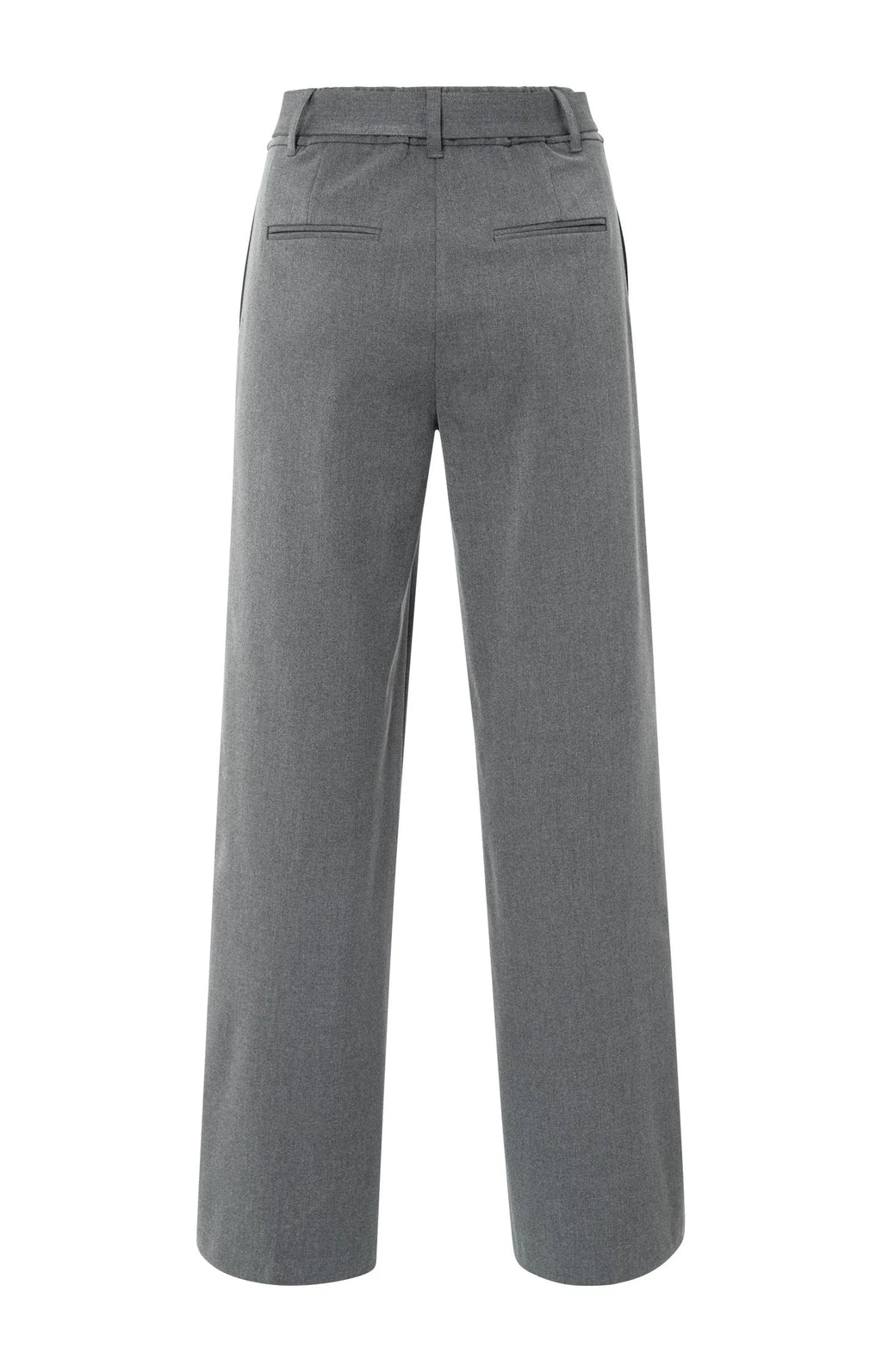 YAYA | Wide Leg Broek Anthracite Melange