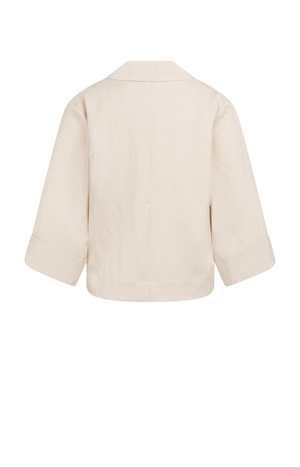 Yaya | Blazer met Kimonomouwen en Knopen Cloud Creme White