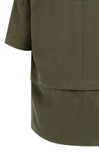 YAYA | Gewezen Blazer Met Korte Mouwen En Afritsbare Zoom Army Green