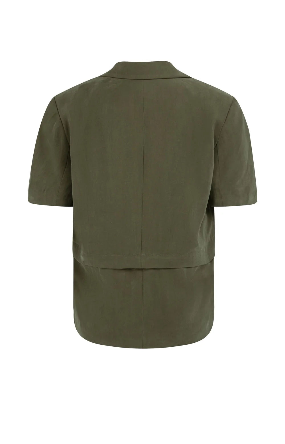 YAYA | Gewezen Blazer Met Korte Mouwen En Afritsbare Zoom Army Green