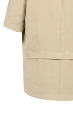 YAYA | Geweven Bazer Met Korte Mouwen Afritsbare Zoom Crockery Brown