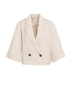 Yaya | Blazer met Kimonomouwen en Knopen Cloud Creme White