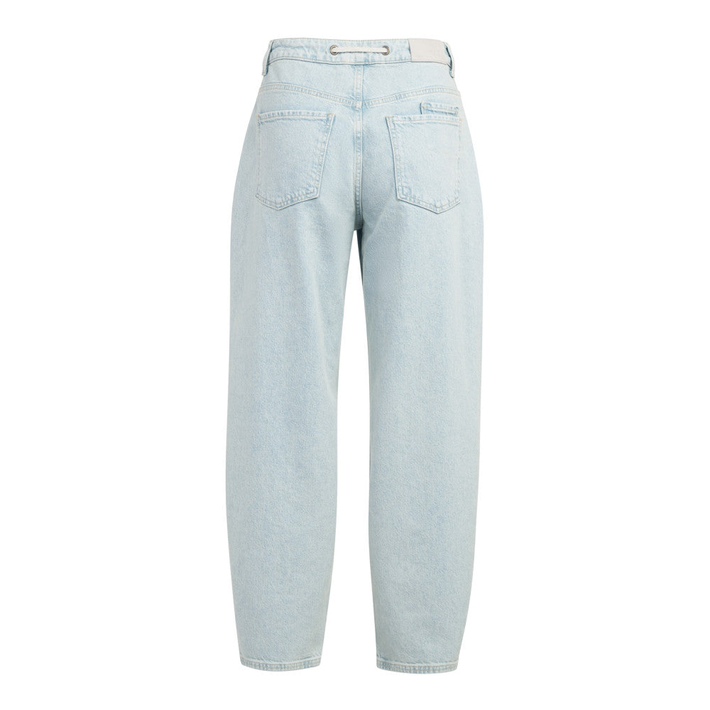 Yaya | Gekleurde Denim Koordsluiting Light Denim