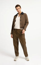 YAYA | Gebreide Top met Bomberkraag en Korte Mouwen Off White