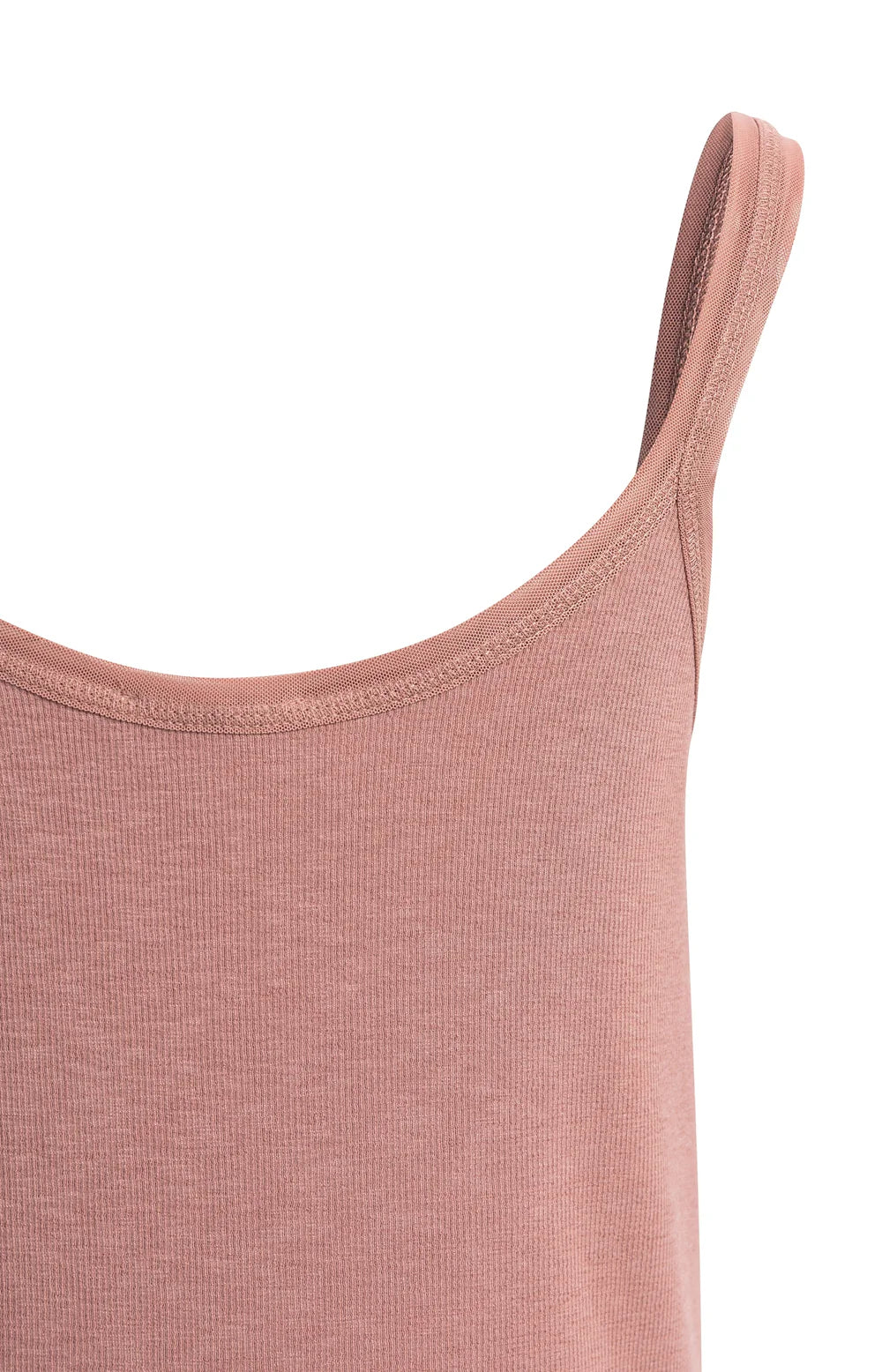 Yaya | Geribd Singlet met Mesh Detail Burlwood Pink