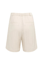 Yaya | Geweven Bermudashort met Langere Lengte Cloud Creme White