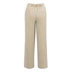 Yaya | Geweven Broek Wijde Pijpen Crockery Brown