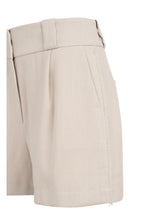 Yaya | High Waist Short van Linnenmix Cloud Creme White