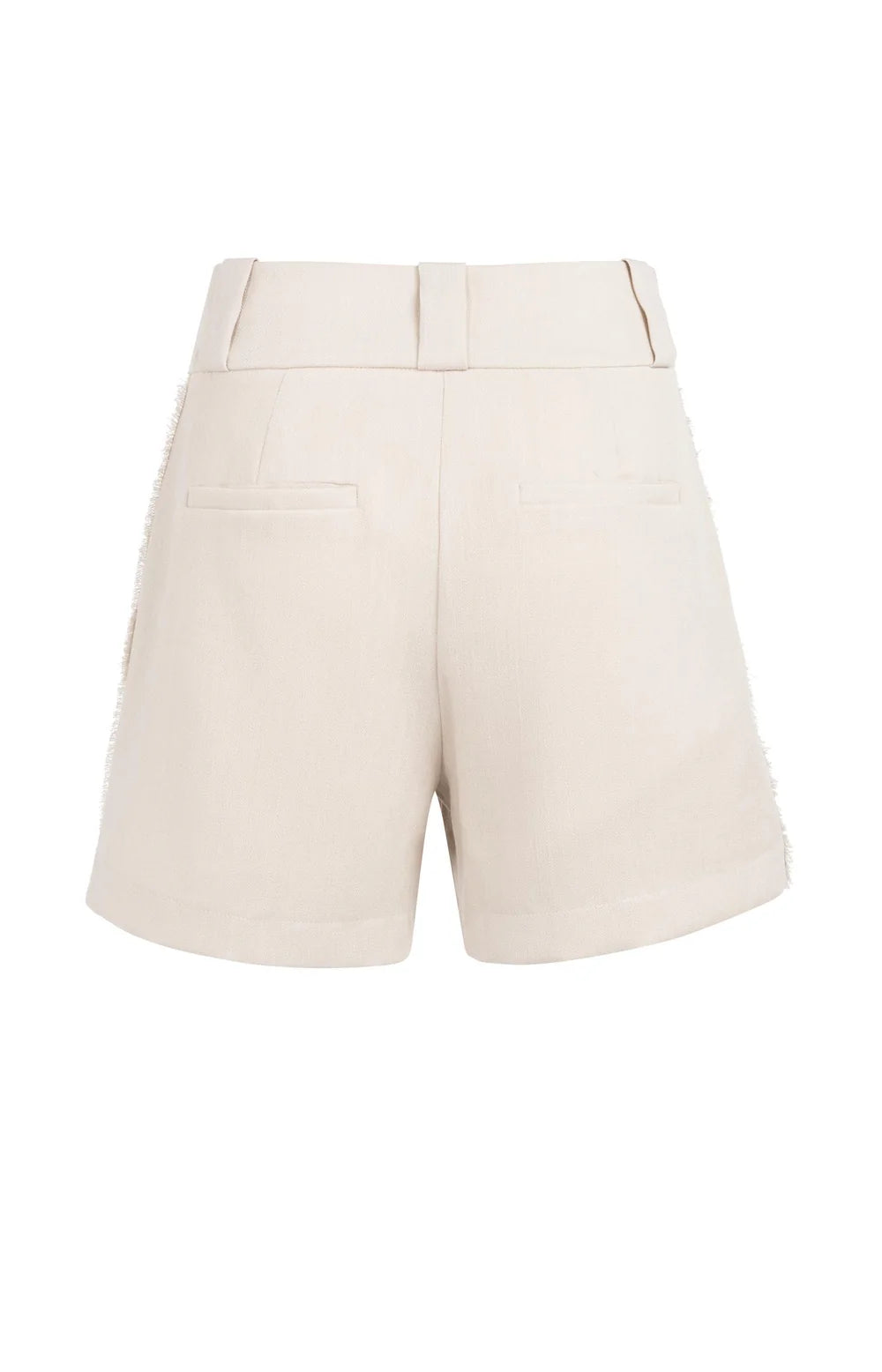 Yaya | High Waist Short van Linnenmix Cloud Creme White
