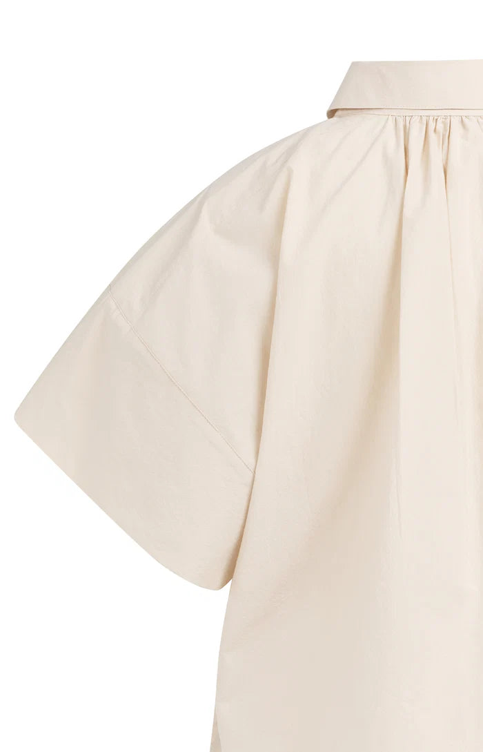 Yaya | Oversized Blouse met Mouwdetail  Cloud Creme White