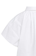 Yaya | Oversized Blouse met Mouwdetail Pure White