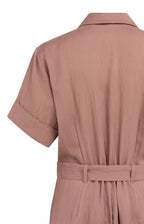 Yaya | Playsuit met Dubbele Knopen en Ceintuur Burlwood Pink