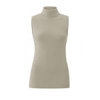 YAYA | sleeveless sweater with turtleneck and ribbed details