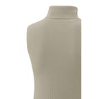 YAYA | sleeveless sweater with turtleneck and ribbed details