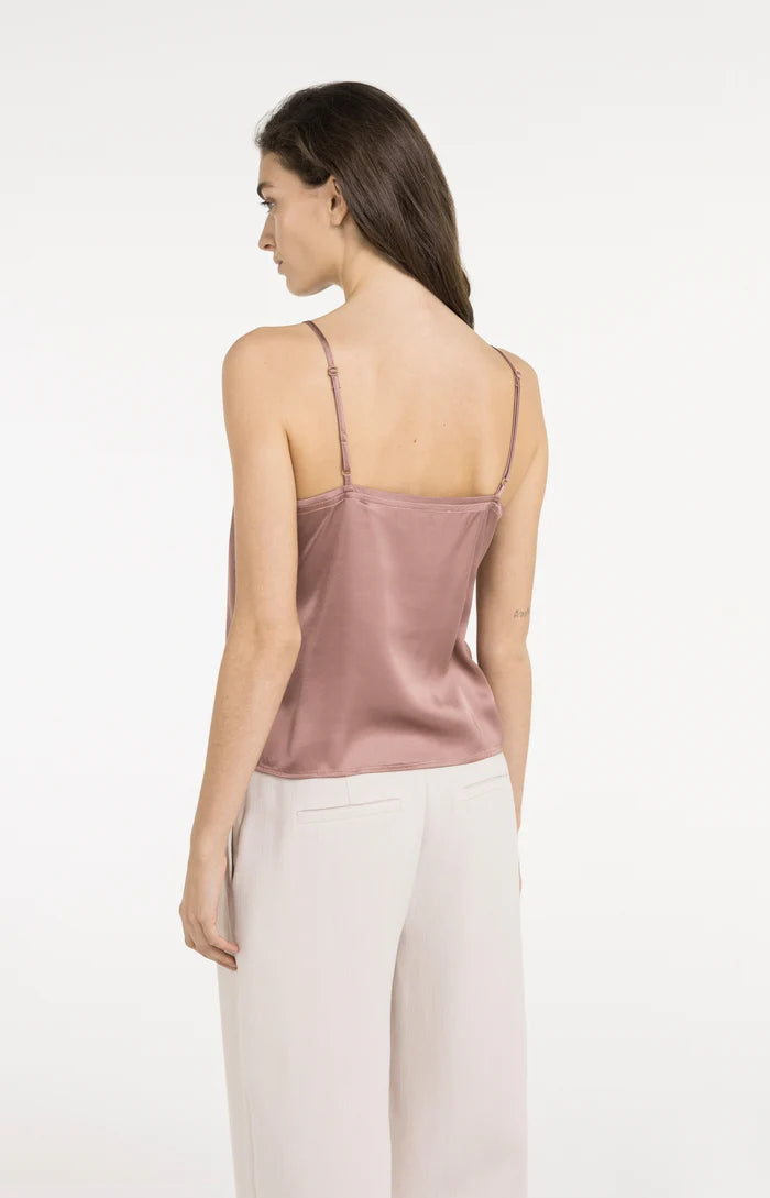Yaya | Singlet met Smalle Bandjes en Subtiele V-inkeping Burlwood Pink