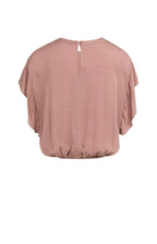 Yaya | Top met Knoopdetail en Elastische Zoom Burlwood Pink