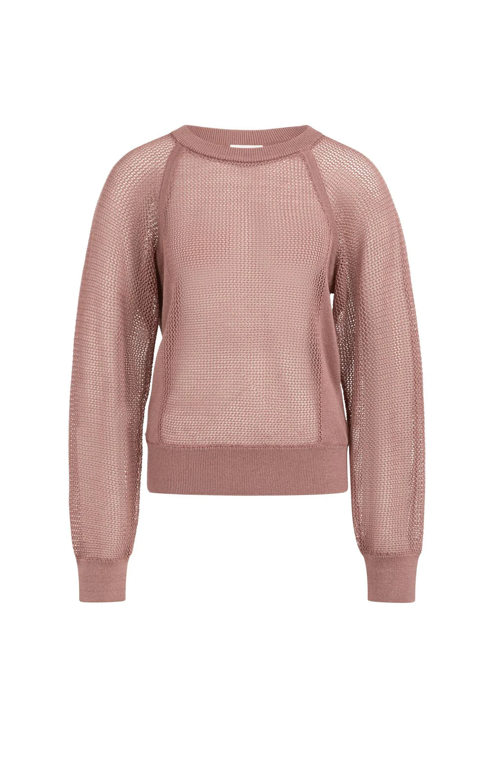 Yaya | Trui met Meshstructuur en Raglanmouwen Burlwood Pink