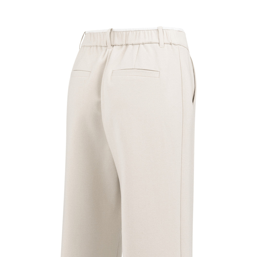 YAYA | Zacht Geweven Broek Met Wijde Pijpen En Elastische Taille