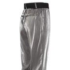 YAYA - Zilveren metallic broek met elastische riem en zakken - 01-301144-408