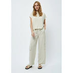 Minus |  Frikka cap sleeve T-Shirt - Light birch