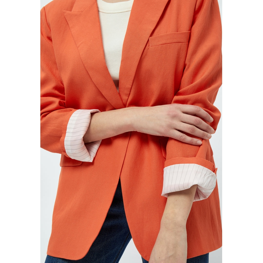 Peppercorn | Nadianna Breasted Blazer - Dusty Orange