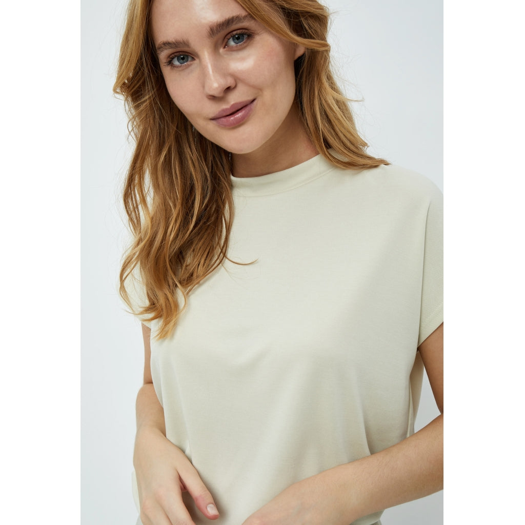 Minus |  Frikka cap sleeve T-Shirt - Light birch