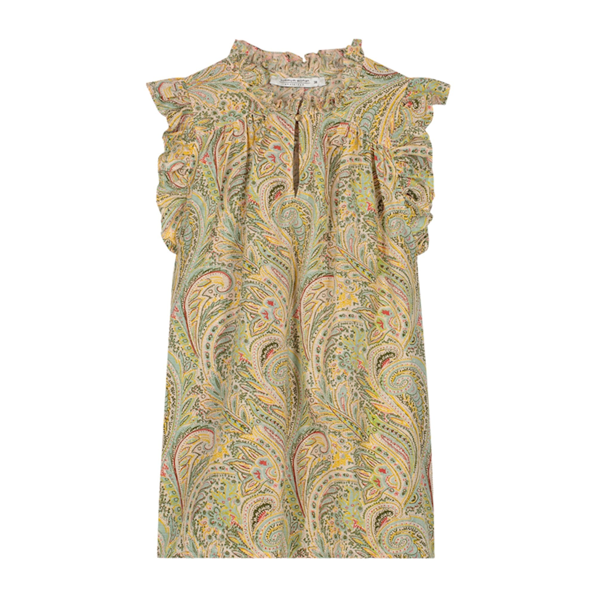 Summum Woman | Top sleeveless sweet paisley print