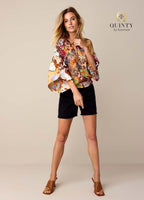 Summum: QUINTY: Top festival print on viscose satin