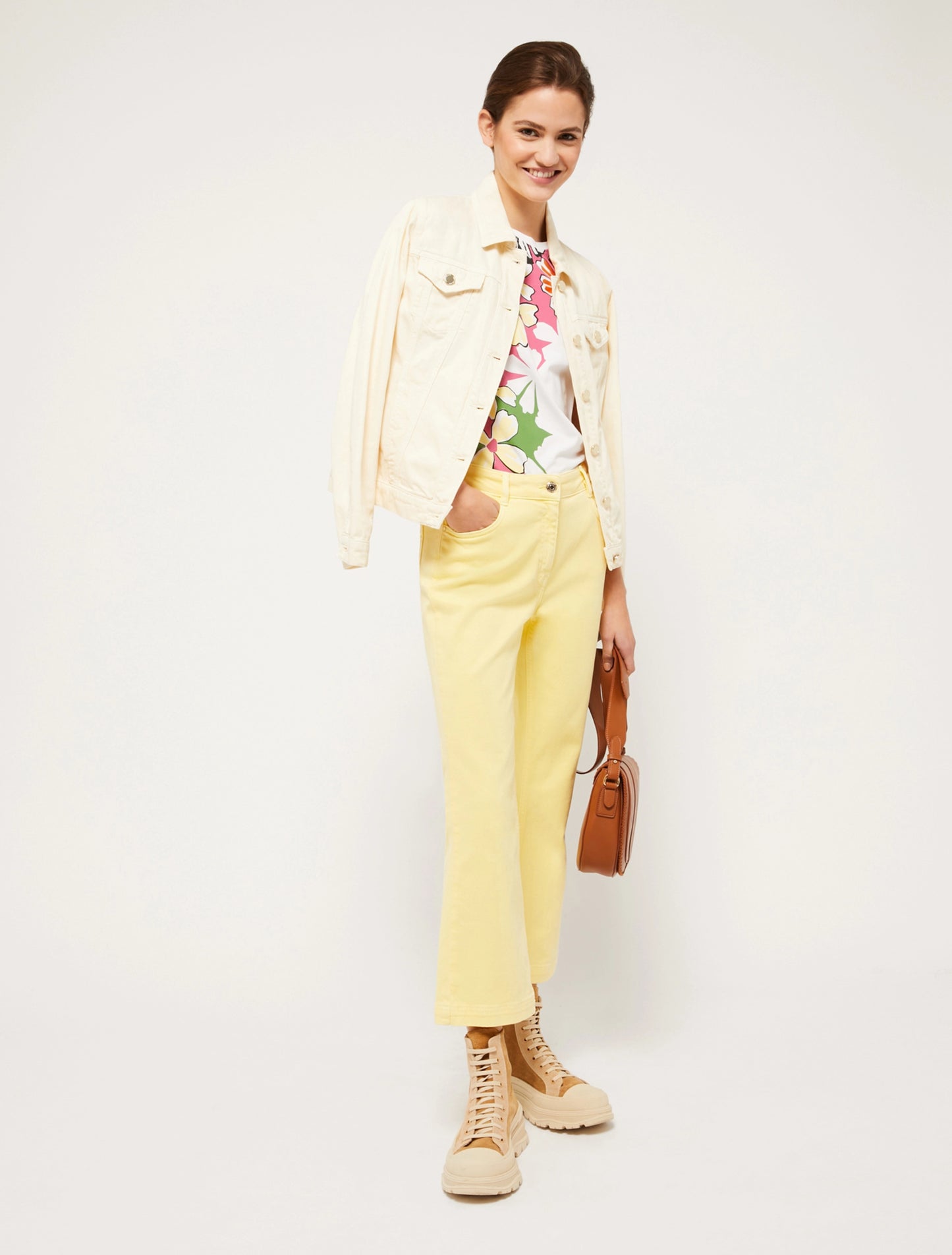 Penny Black | Rivolo cotton kick-flare trousers - Sunshine yellow
