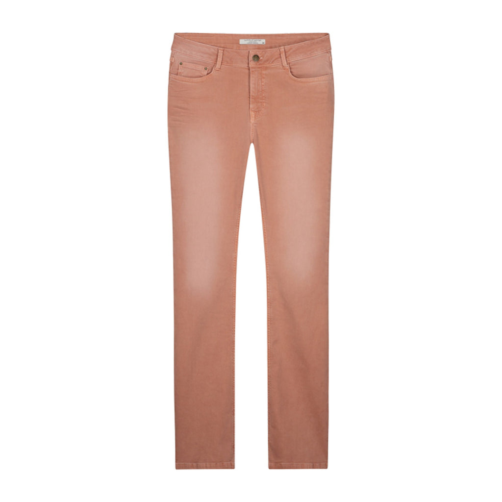 Summum Woman | Flared pant slubby stretch twill - peach