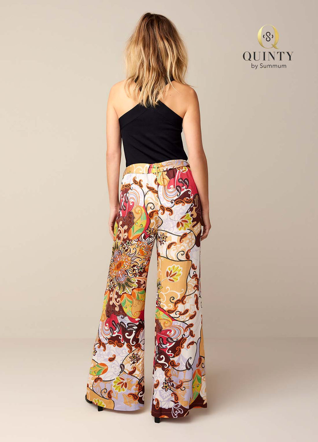 Summum Woman | Cross strap top dull viscose polyamide knit