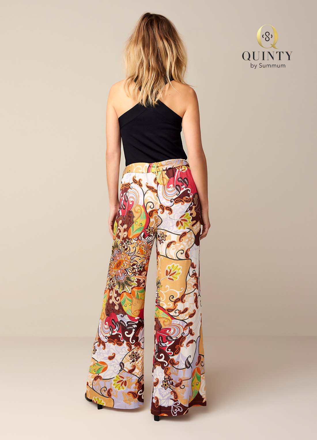 Summum Woman | Cross strap top dull viscose polyamide knit