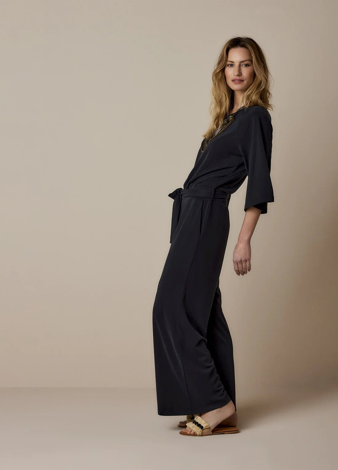 Summum | Jumpsuit washed modal - Black - 4s2446-30426