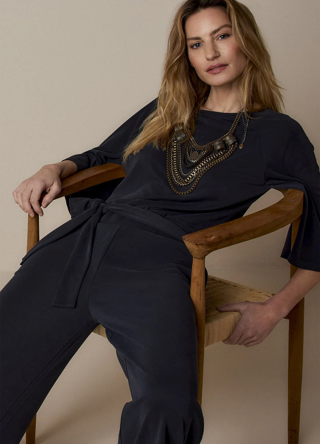 Summum | Jumpsuit washed modal - Black - 4s2446-30426