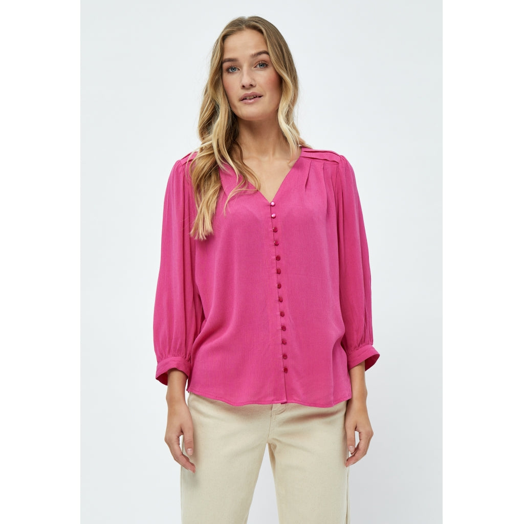 Peppercorn | Danea 3/4 sleeve blouse - magenta pink
