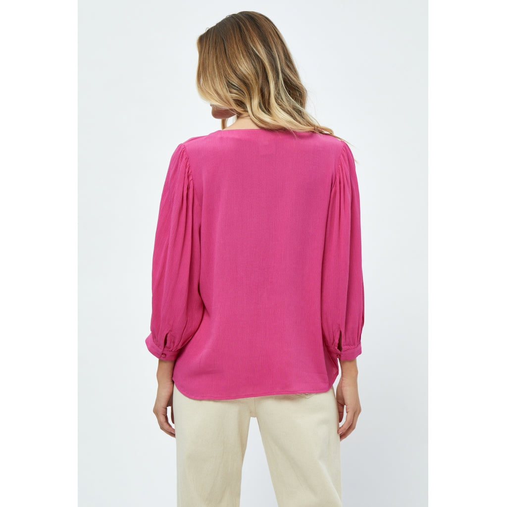 Peppercorn | Danea 3/4 sleeve blouse - magenta pink