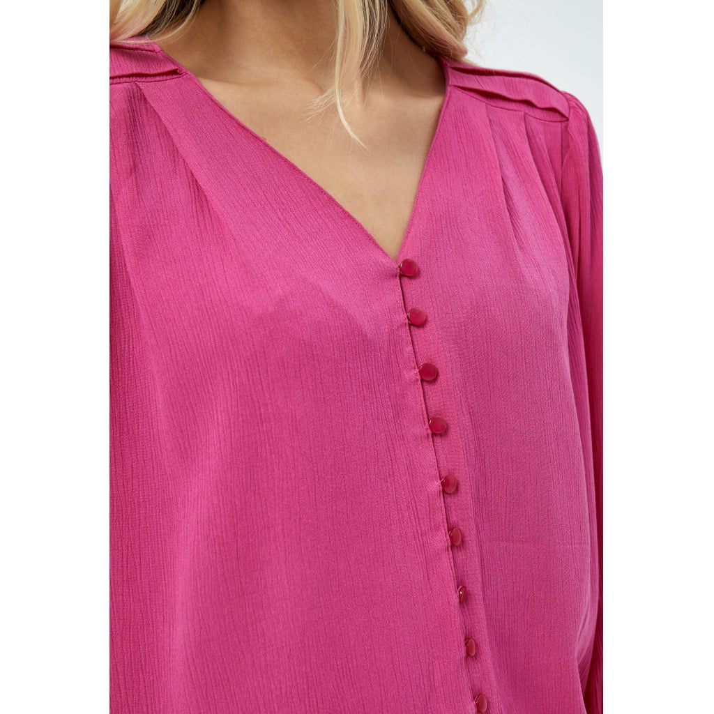 Peppercorn | Danea 3/4 sleeve blouse - magenta pink