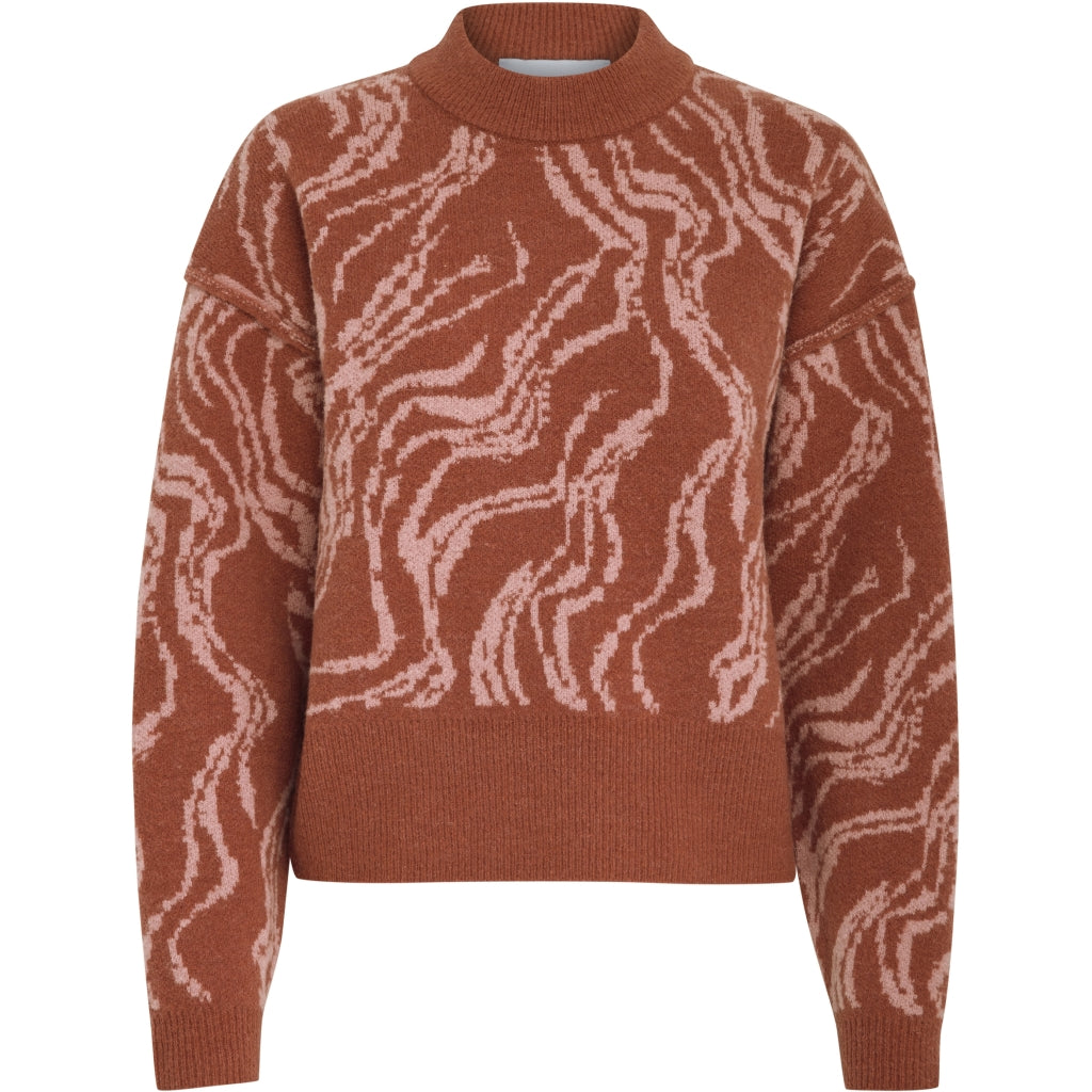 Minus | Falka knit pullover - cashmere rose stripe