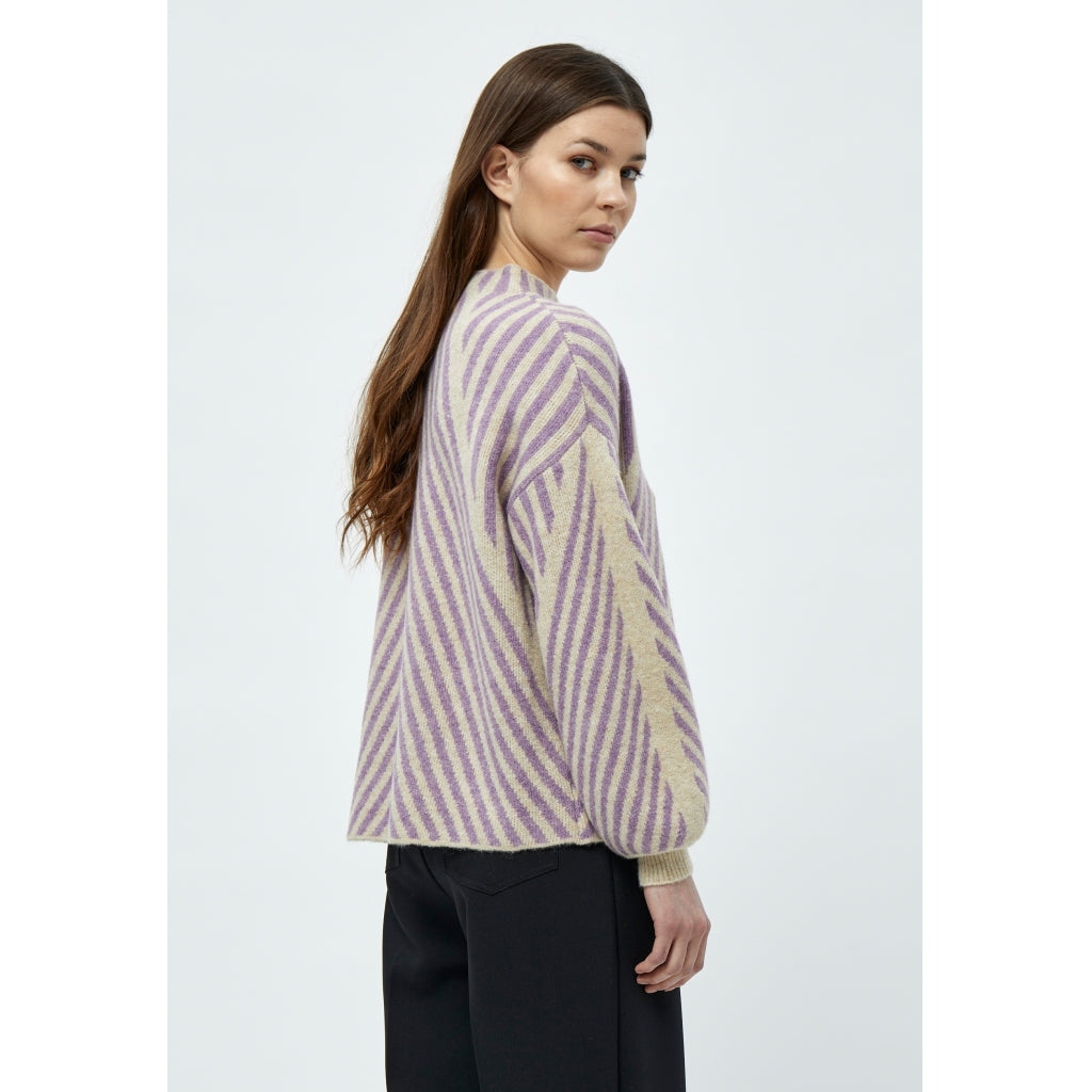 Peppercorn | Jayda Highneck Pullover- warm sand melange