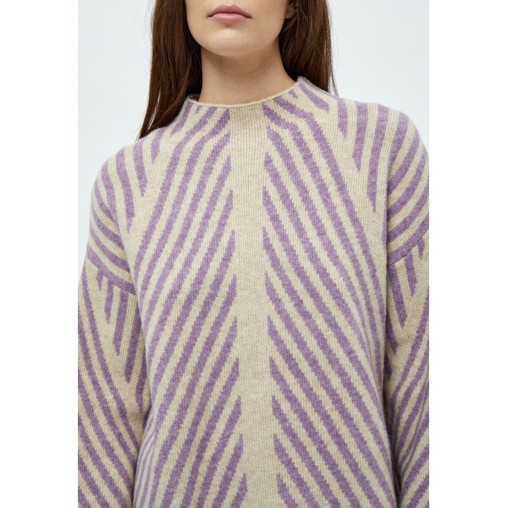 Peppercorn | Jayda Highneck Pullover- warm sand melange