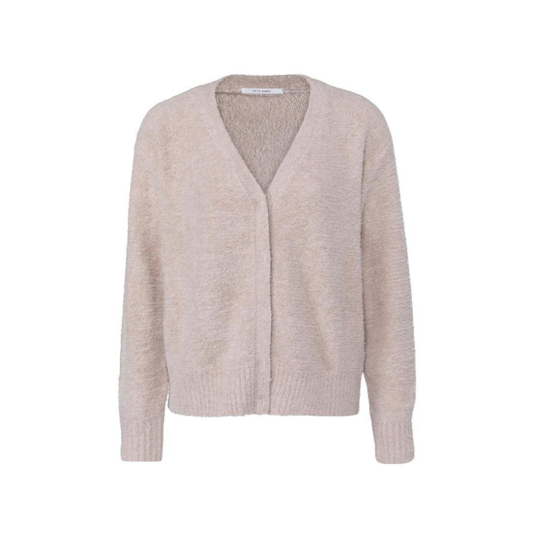 Yaya | Bouclé Vest Cement Melange