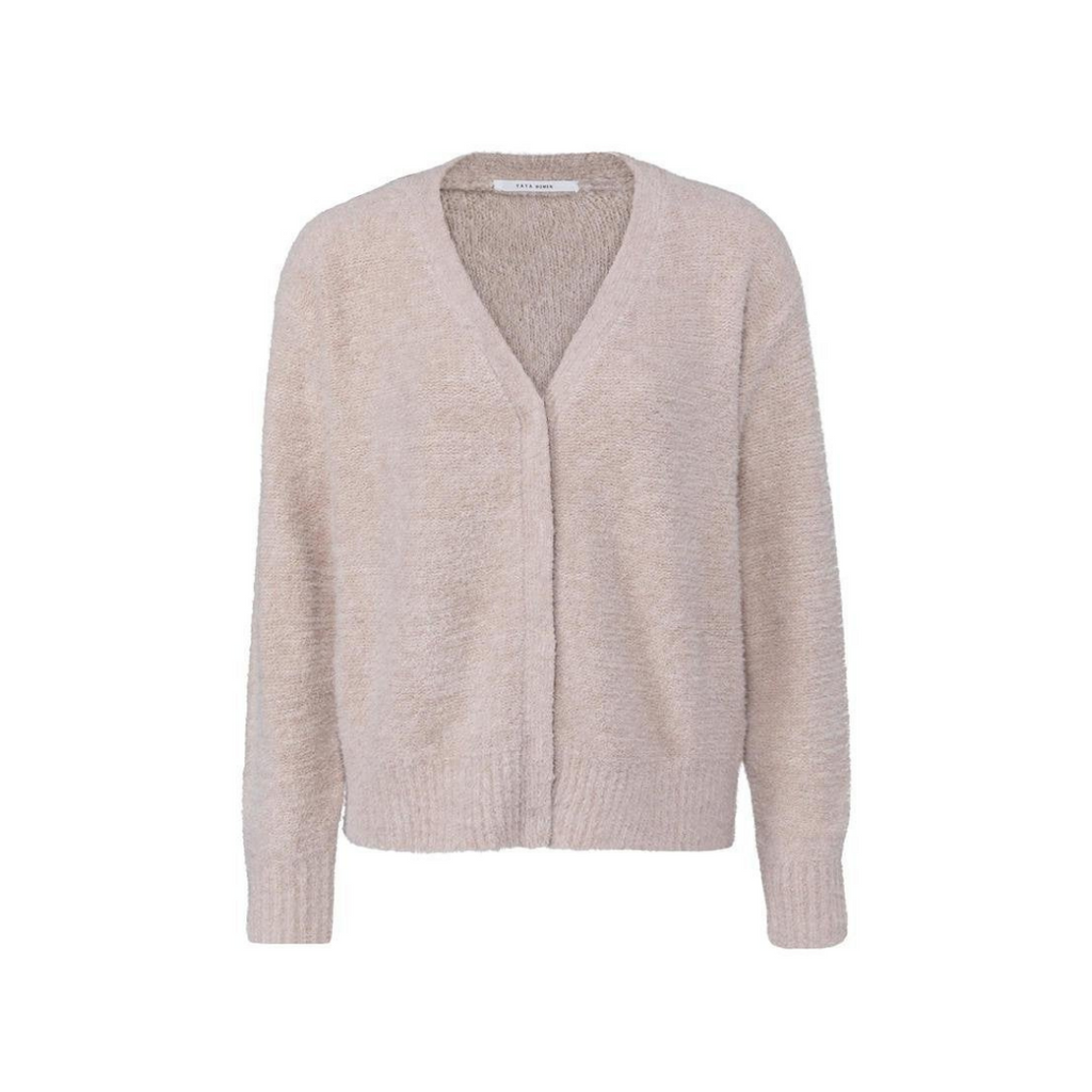 Yaya | Bouclé Vest Cement Melange