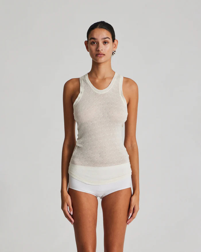 Gai + Lisva | Nellie silk top - off-white