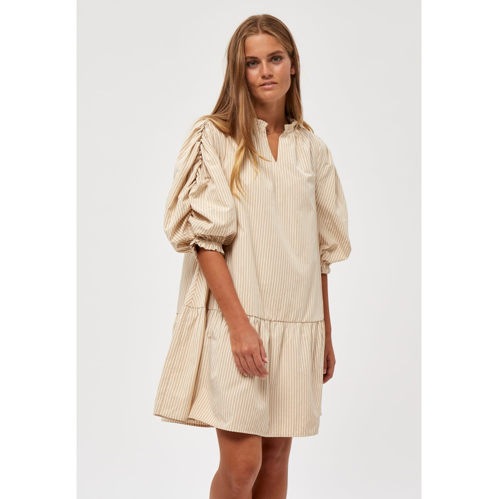 Minus | Savia dress sand stripes