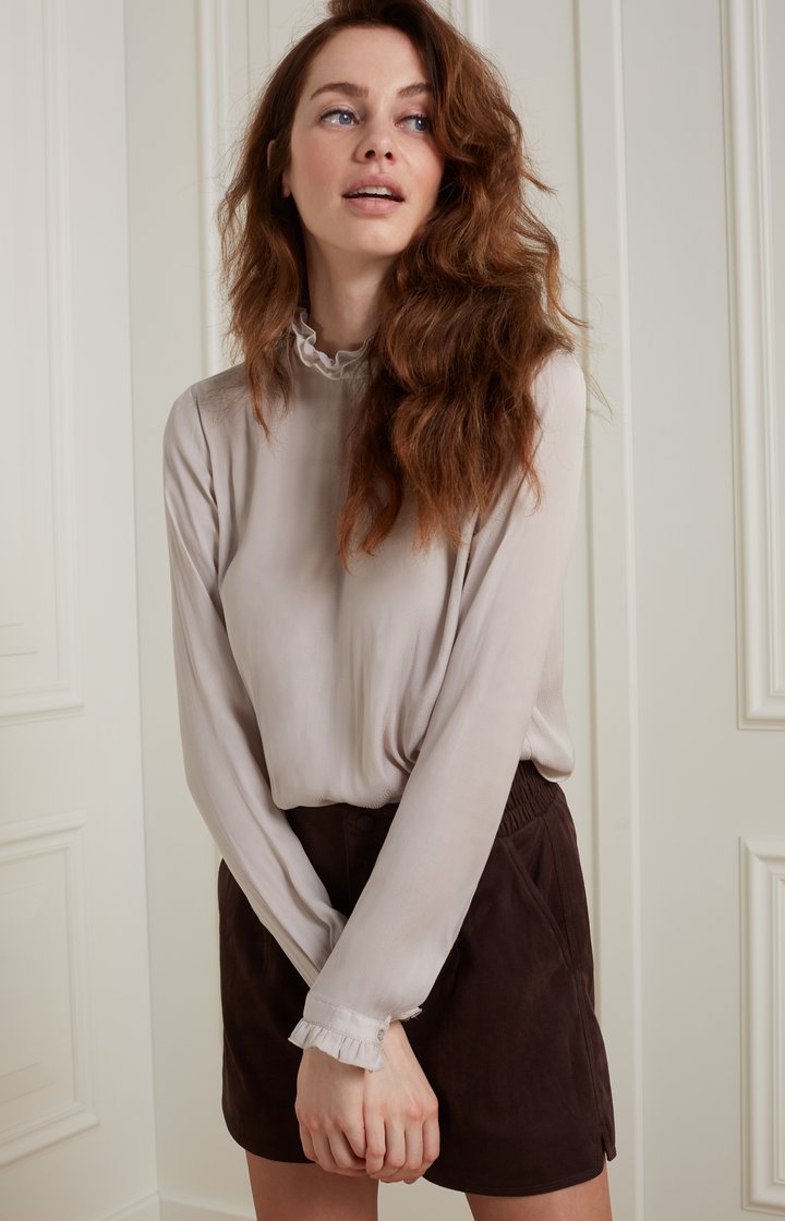 Yaya | Blouse Nacreous Grey Clouds
