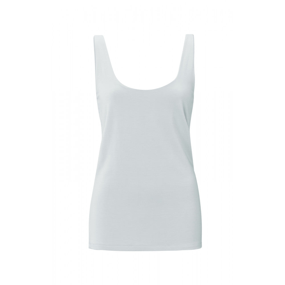 YAYA | Basic singlet met brede bandjes en dubbel gelaagde stof - 01-729002-301 - pearl blue