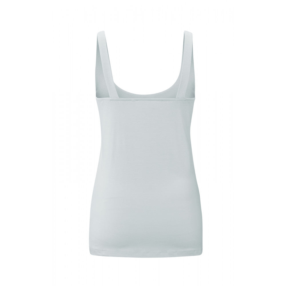 YAYA | Basic singlet met brede bandjes en dubbel gelaagde stof - 01-729002-301 - pearl blue